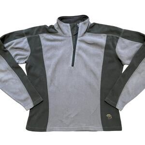 MOUNTAIN HARDWEAR Colorblock Zip Neck Polartec Pullover Fleece SZ 8